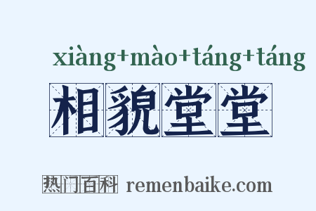 相貌堂堂是什么意思的图片